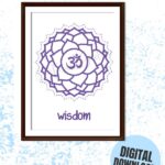 Crown Chakra Art Print Wisdom Spiritual Connection Printable Wall Art