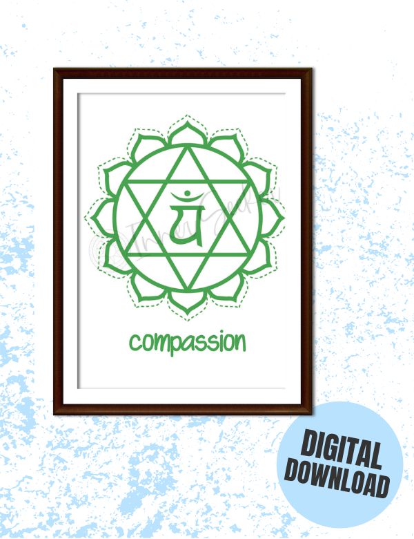 Heart Chakra Art Print Compassion Printable Art for Love and Healing