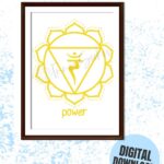 Solar Plexus Chakra Art Print Power Printable Wall Art for Personal Empowerment