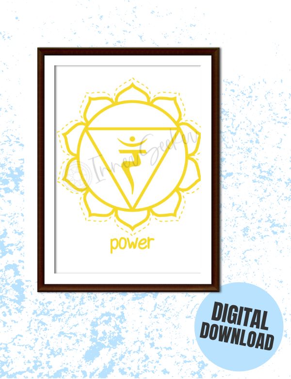 Solar Plexus Chakra Art Print Power Printable Wall Art for Personal Empowerment