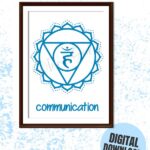 Throat Chakra Art Print Communication Printable Wall Art for Clarity and Voice
