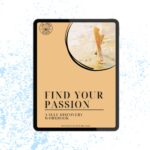 Digital cover of the "Find Your Passion" self-discovery workbook by Inner Seeker, displayed on a tablet.
