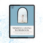 Digital tablet displaying the Mindful Living Workbook cover