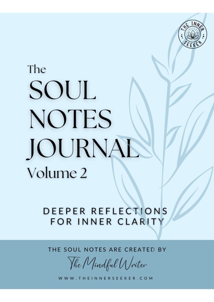 Cover of Soul Notes Journal Volume 2 with journaling prompts for emotional growth