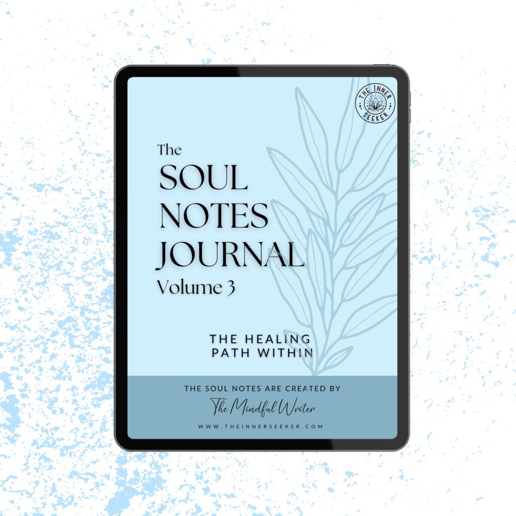 Tablet mockup with Soul Notes Journal Volume 3 cover