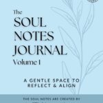 Cover of Soul Notes Journal Volume 1 in soft blue with journaling prompts for self-awareness