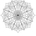 Essence mandala coloring page sample from Signature Mandalas – Botanical Flow by The Inner Seeker
