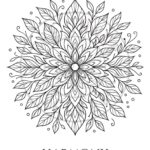 Harmony mandala coloring page sample from Signature Mandalas – Botanical Flow by The Inner Seeker