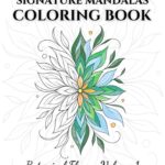 Signature Mandalas Coloring Book – Botanical Flow Bundle Cover featuring elegant mandala design with soft botanical details